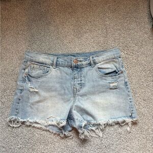 Light Blue Distressed Denim Women’s Shorts